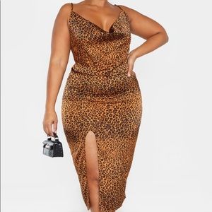 Pretty Little Thing Plus Leopard Print Dress